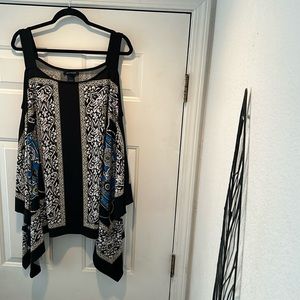 Ashley Stewart Blouse/poncho style, size 1X
